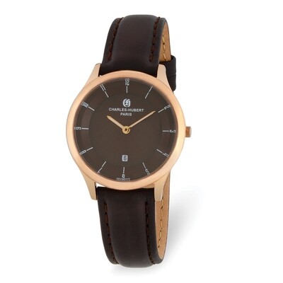 Charles Hubert Ladies Rose-plated Stainless Brown Dial Watch  XWA6061, MPN: XWA6061, 848870008692