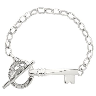 Nikki Lissoni Key To Everything Bracelet with T-Bar Closure Silver-plated 17cm B1133S17, MPN: B1133…