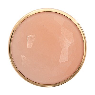 Nikki Lissoni Faceted Peach Stone Gold-Plated 33mm Coin C1224GM, MPN: C1224GM, 8718627465615
