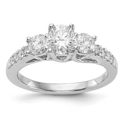 3-Stone Lab Grown Diamond Si1/Si2, G H I, Engagement Ring 14k White Gold RM2972E-050-5CWLG, MPN: RM…