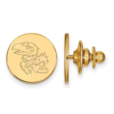 University of Kansas Lapel Pin Gold-plated Silver GP062UKS, MPN: GP062UKS, 886774951454