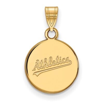 Oakland Athletics Small Disc Pendant 10k Yellow Gold 1Y018ATH, MPN: 1Y018ATH, 886774811062