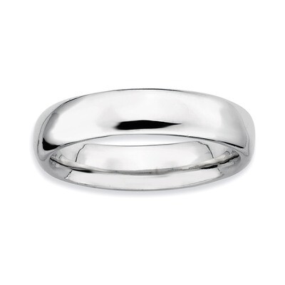Polished Ring - Sterling Silver Rhodium-plated QSK291, MPN: QSK291, 883957158914