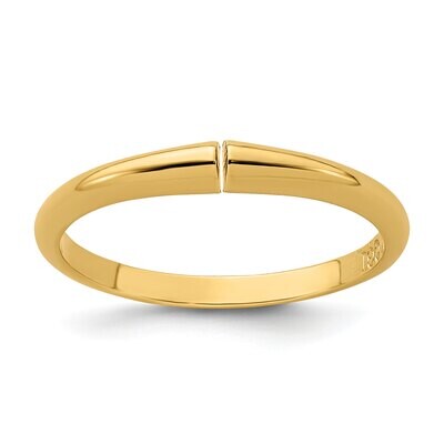 Flat End 1/2 round Medium Weight Shank 14k Yellow Gold YGSH21, MPN: YGSH21,