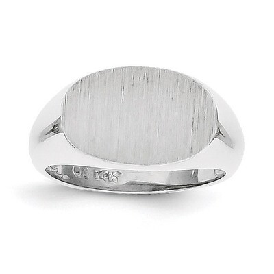 Signet Ring 14k White Gold RS577, MPN: RS577, 883957531168