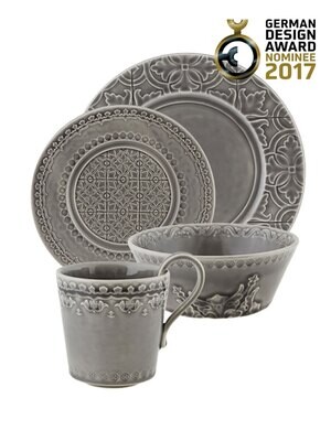 Bordallo Pinheiro Pinheiro Rua Nova 4 Piece Place Setting Anthracite, MPN: 65022884, 5600413607961