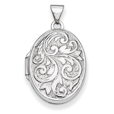 Polished Reversible Love You Always Oval Locket 14k White Gold XL340, MPN: XL340, 886774128320