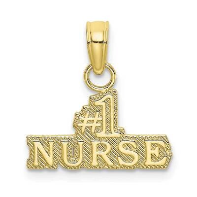#1 Nurse Pendant 10k Gold 10C2964, MPN: 10C2964,