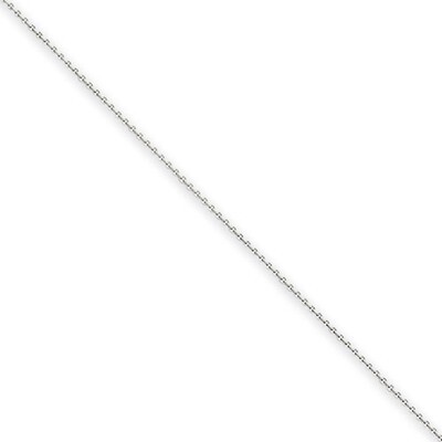0.75mm Solid Polished Cable Chain 24 Inch 14k White Gold PEN143-24, MPN: PEN143-24, 886774538372