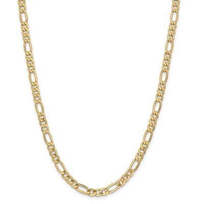 6.25mm Semi-Solid Figaro Chain 22 Inch 14k Gold BC96-22, MPN: BC96-22, 883957171180