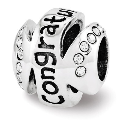 Swarovski Congratulations Bead - Sterling Silver QRS3463, MPN: QRS3463, 886774962894