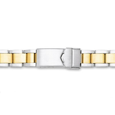 11-14mm Lady Two-tone Oyster with Deploy Satin Watch Band BA263, MPN: BA263, 886774145952