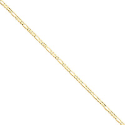 4mm Concave Open Figaro Chain 20 Inch 14k Gold LFG100-20, MPN: LFG100-20, 886774416922