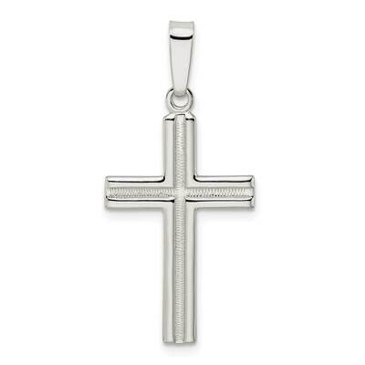 Satin Latin Cross Pendant Sterling Silver Polished QC11100, MPN: QC11100,