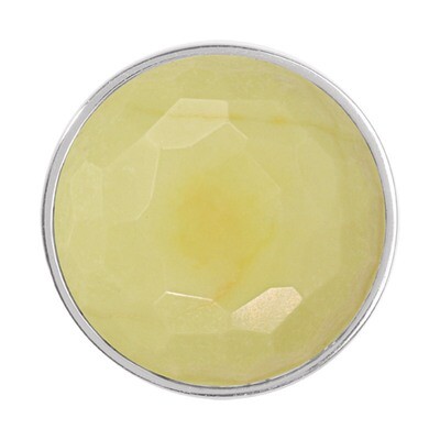 Nikki Lissoni Faceted Lemon Chrysoprase Silver-Plated 33mm Coin C1228SM, MPN: C1228SM, 8718627465608