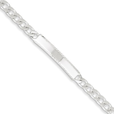 8 Inch Engravable Curb Link IN Bracelet Diamond-cut Sterling Silver QID103-8, MPN: QID103-8, 883957…
