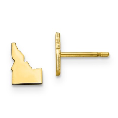 Idaho State Small Earrings Gold-plated on Silver Engravable XNE50GP-ID, MPN: XNE50GP-ID, 8867745664…