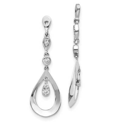 Teardrop Dangle Diamond Earring Jackets 14k White Gold EJM5343-013-WA, MPN: EJM5343-013-WA, 1911014…