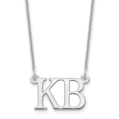 2 Initial Necklace 14k White Gold Large XNA1248W, MPN: XNA1248W,