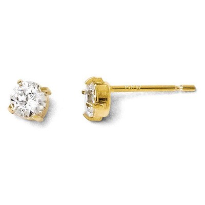 Leslie&#39;s Synthetic Diamond Stud-4.0mm Earrings - 14k Gold HB-82A, MPN: 82A, 883957024554