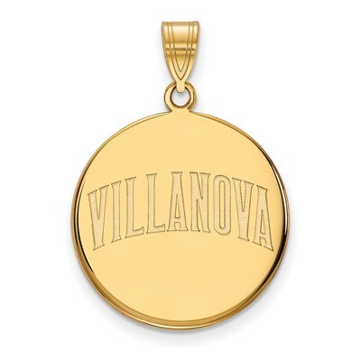 Villanova University Large Disc Pendant Gold-plated Sterling Silver GP044VIL, MPN: GP044VIL, 886774…