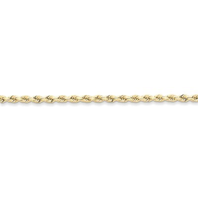 3mm Handmade Diamond-cut Rope Chain 16 Inch 10k Gold 10K023-16, MPN: 10K023-16, 886774399829