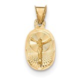 Diamond -cut CORPUS Oval Pendant 14k Gold Polished K5606, MPN: K5606, 191101365935