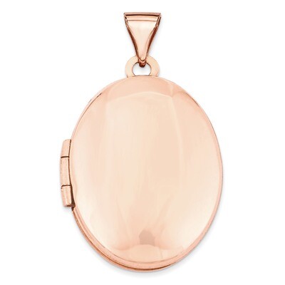 Polished 21Mm Oval Locket 14k Rose Gold XL675, MPN: XL675, 883957144672