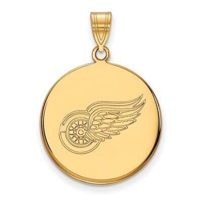 Detroit Red Wings Large Disc Pendant 14k Yellow Gold 4Y036RWI, MPN: 4Y036RWI, 886774740430