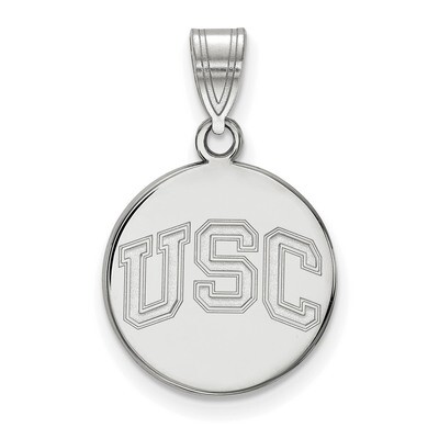 University of Southern California Medium Disc Pendant 14k White Gold 4W048USC, MPN: 4W048USC, 19110…