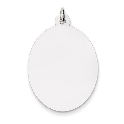 Oval Disc Charm Engravable Sterling Silver QM454/35, MPN: QM454/35, 883957549118