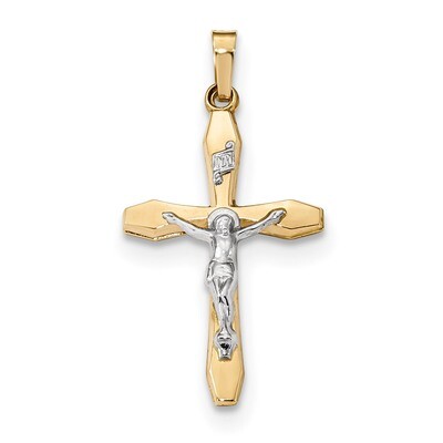 Polished INRI Crucifix Pendant 14k Two-Tone Gold XR1637, MPN: XR1637, 883957839776