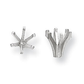 Round 6-Prong Tulip Base .12Ct. Setting 14k White Gold WG143-1, MPN: WG143,