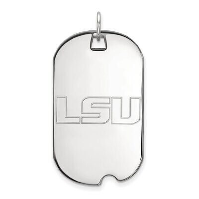 Louisiana State University Large Dog Tag 14k White Gold 4W022LSU, MPN: 4W022LSU, 886774843377
