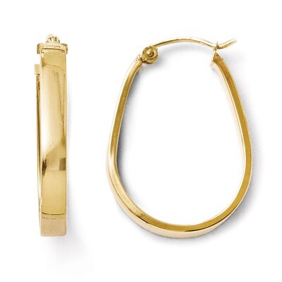 Leslie&#39;s Polished Hinged Hoop Earrings - 10k Gold HB-TA18, MPN: TA18, 883957025216