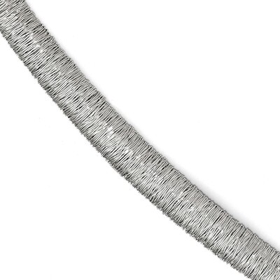 Polished and Textured Bracelet Sterling Silver QLF536-7.5