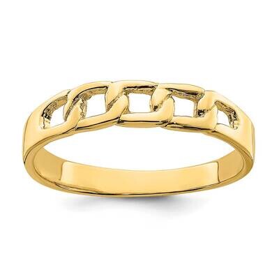 Link Band Ring 14k Gold Polished R770, MPN: R770, 196904048580
