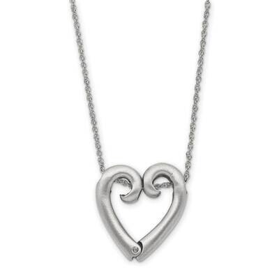 Hinged Heart Keepsake and Ring Holder 20 Inch Necklace Silver-tone GM18282, MPN: GM18282, 785525283…