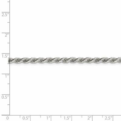 30 Inch Rhodium-plated 3mm Diamond-cut Rope Chain Sterling Silver QDC070R-30, MPN: QDC070R-30, 8867…