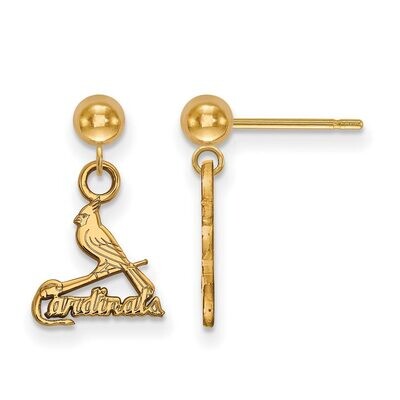 Saint Louis Cardinals Earring Dangle Ball Gold-plated Silver GP008CRD, MPN: GP008CRD, 886774906966