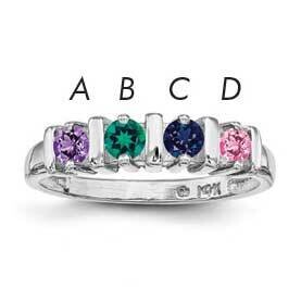Synthetic Family Jewelry Ring 14k White Gold XMR6/4WSY, MPN: XMR6/4WSY, 883957161686