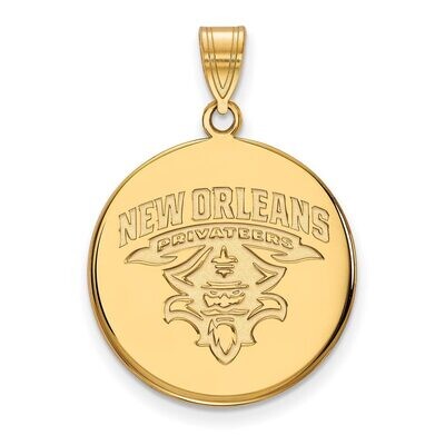University of New Orleans Large Disc Pendant 10k Yellow Gold 1Y021UNO, MPN: 1Y021UNO, 886774812113