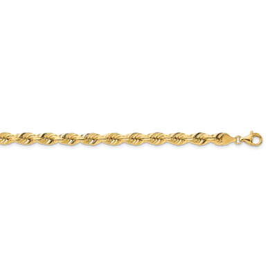 20 Inch 7.0mm Diamond-cut Quadruple Rope Chain 14k Yellow Gold QTR050-20, MPN: QTR050-20, 883957591…