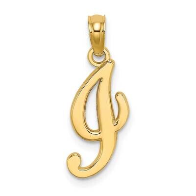 I Script Initial Charm 14k Gold Polished K6422I, MPN: K6422I, 637218007066