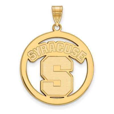 Syracuse University L Pendant in Circle Gold-plated Silver GP019SYU, MPN: GP019SYU, 886774924076