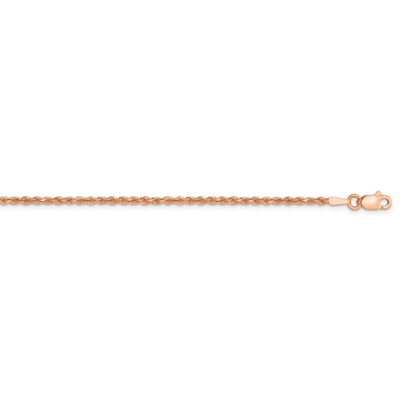 30 Inch 1.75mm Diamond-cut Rope with Lobster Clasp Chain 14k Rose Gold 014R-30, MPN: 014R-30, 88395…