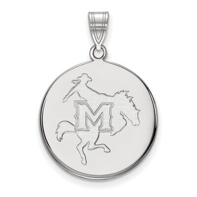 McNeese State University Large Disc Pendant 14k White Gold 4W001MNS, MPN: 4W001MNS, 886774824338
