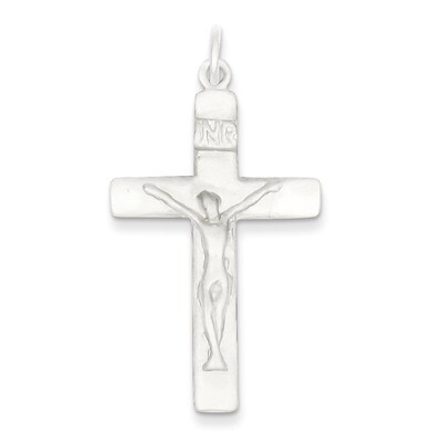 INRI Crucifix Pendant Sterling Silver Satin QC2840, MPN: QC2840, 883957283180