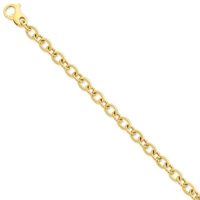 7.5mm Polished Fancy Link Chain 20 Inch 14k Gold LK705-20, MPN: LK705-20, 191101654183
