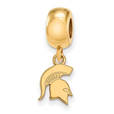 Michigan State University Bead Charm x-Small Dangle Gold-plated Silver GP061MIS, MPN: GP061MIS, 886…